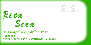 rita sera business card